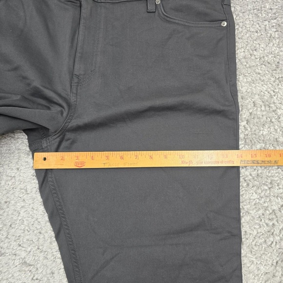 Banana Republic Traveler Jeans Mens 40x32 Black Slim Fit Straight Mid Rise Pants - Picture 10 of 13